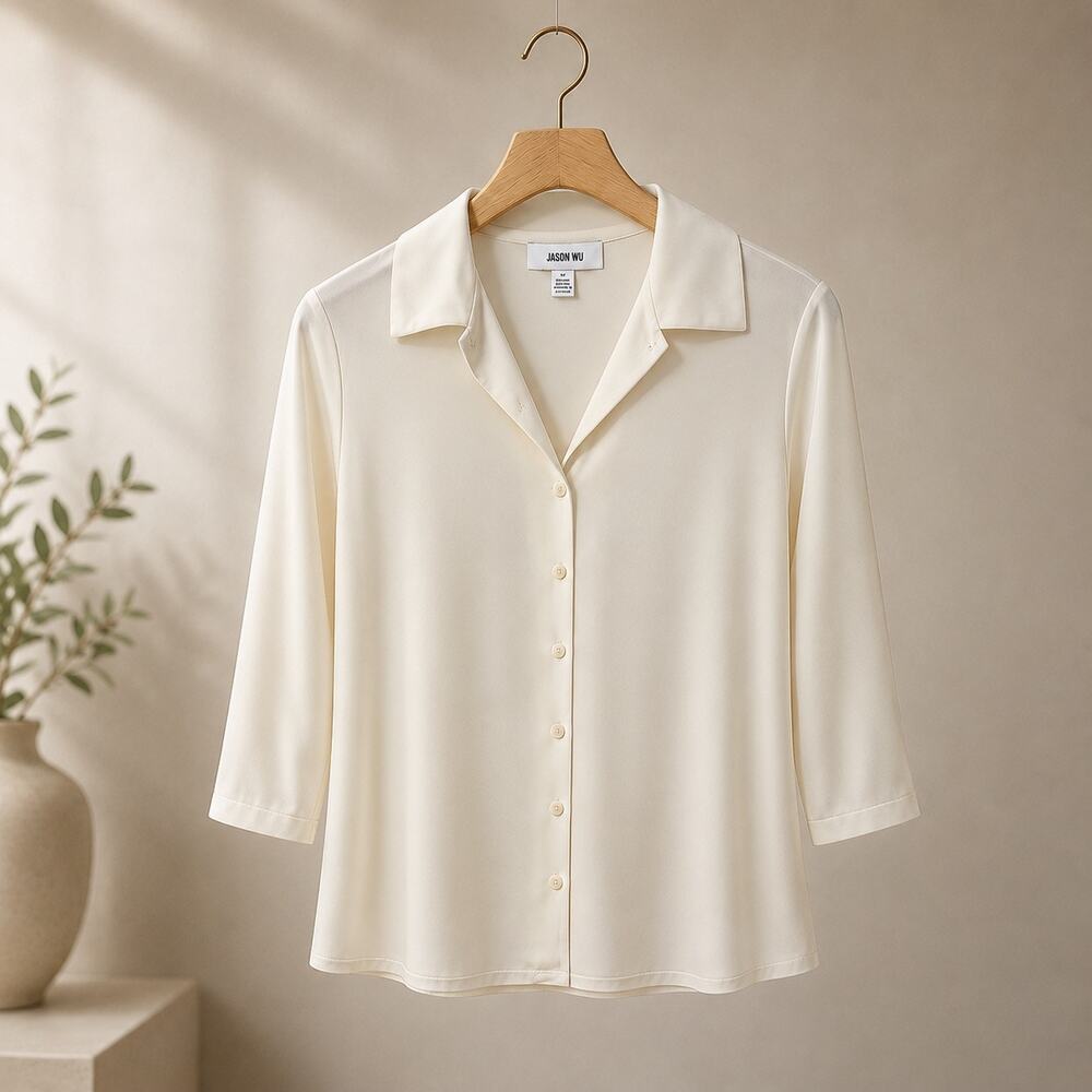 NWT: Jason Wu Cream Blouse Size Small